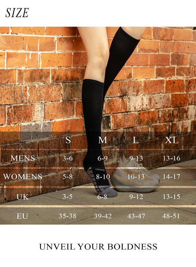 Rahhint Coolmax 20-30 mmHg Compression Running Socks, Long Distance Anti Blister Cushion Moisture Wicking Tall Athletic Socks - Image 5